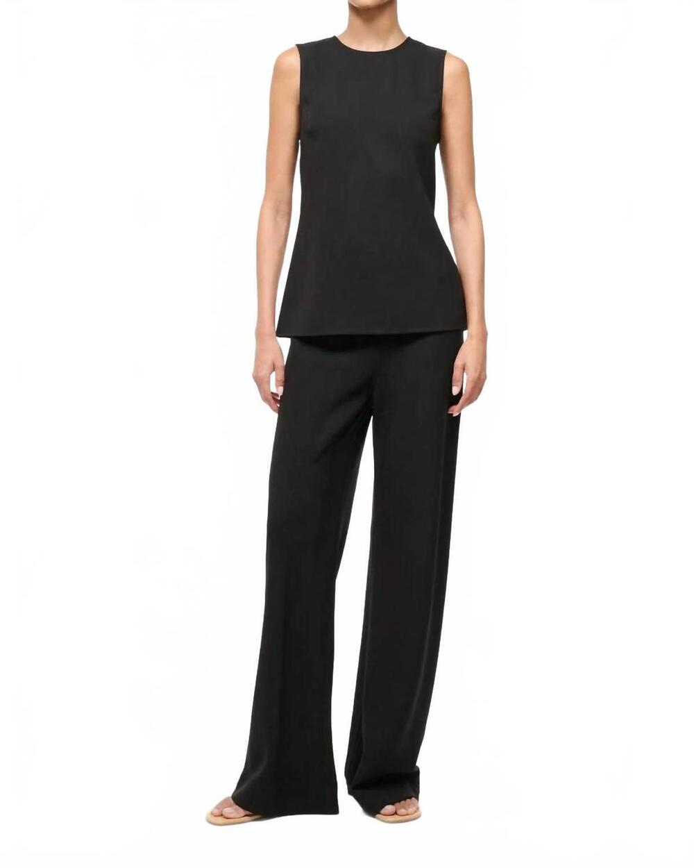 NEW STAUD bronte shift tank top in black
